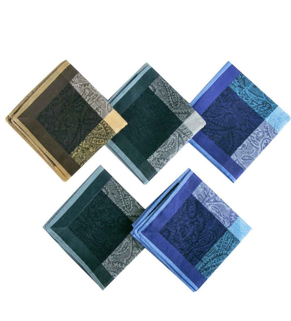 La Closure Men's 100 Cotton Handkerchiefs 6 Pack