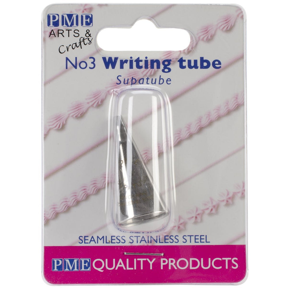 Writer No.3, Standard, Silver (ST3) Seamless Stainless Steel Supatube Decorating Tip, 3
