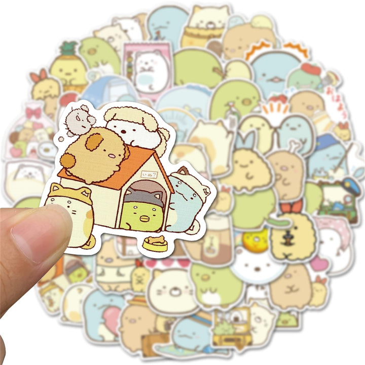 50 Pcs Kawaii Sumikkogurashi Cartoon Stickers Japanese Anime Laptop Stickers for Kids Girls Teens Water Bottles Luggage egosopp Decal
