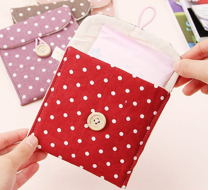 GBSTORE 2 Pcs 1 Red and 1 Blue Sanitary Napkins Bag Men