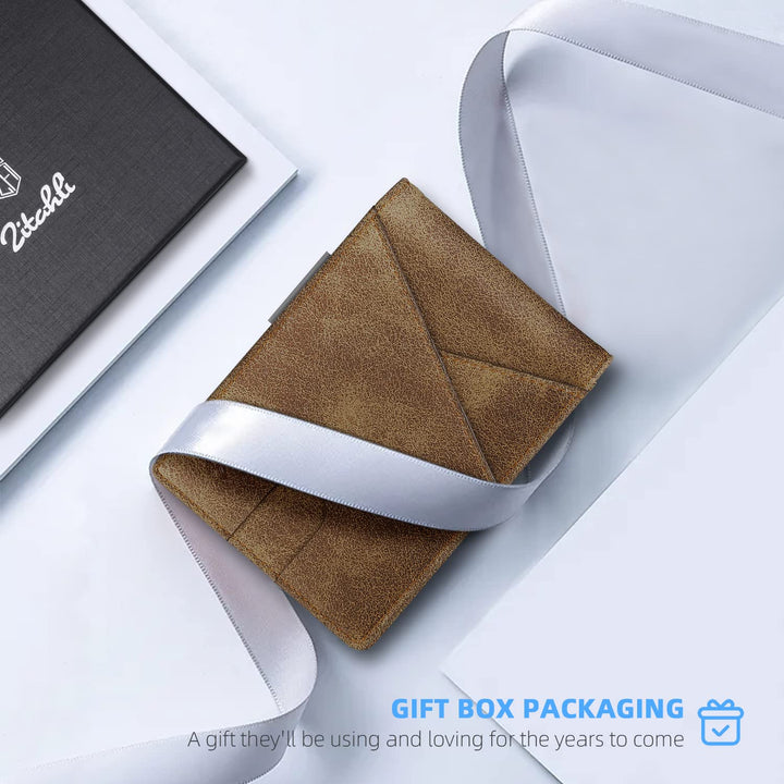 Zitahli Slim RFID Wallets for Men, Money Clip Bifold Le