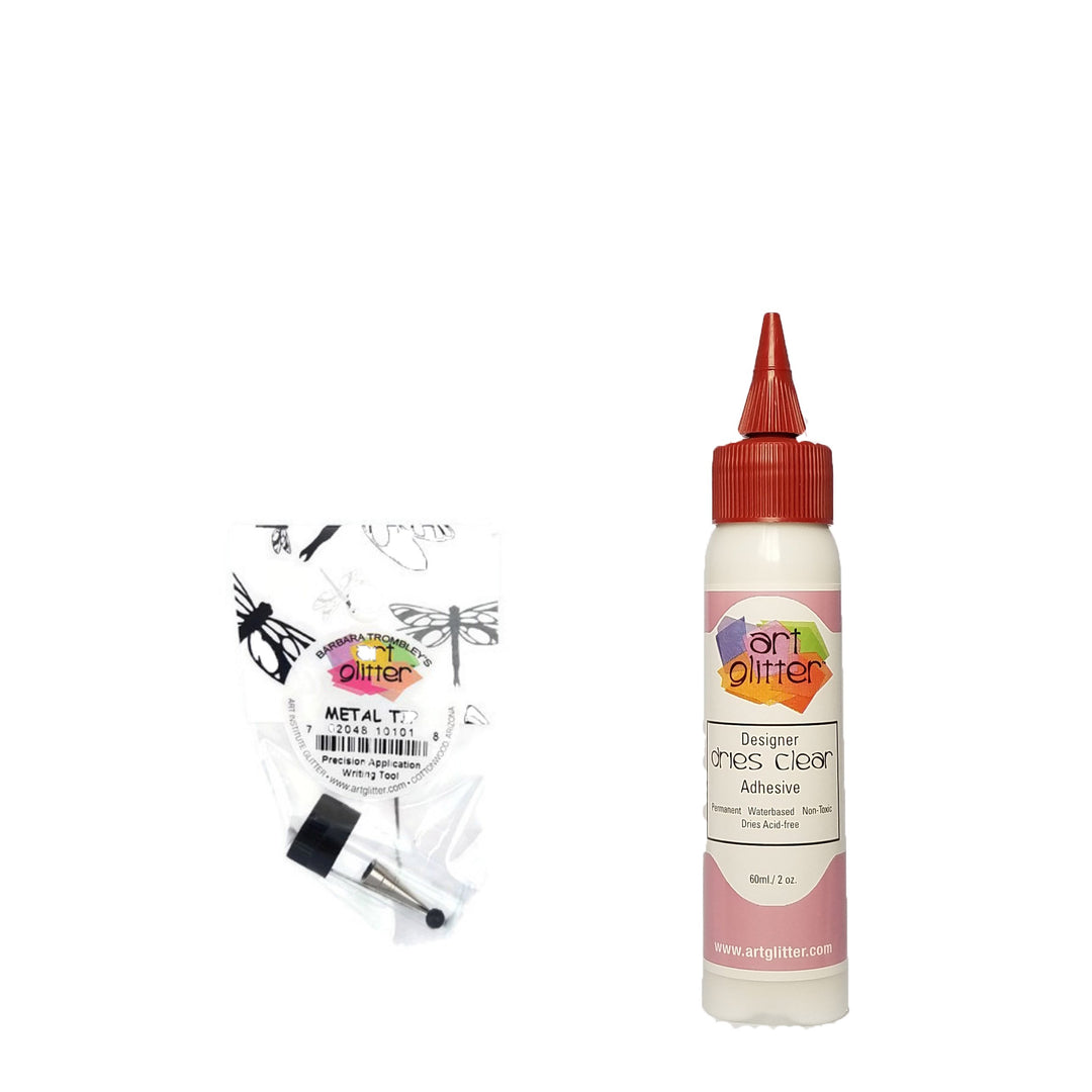Glue Designer Dries Clear Adhesive 2 oz with Ultra Fine Metal Tip
