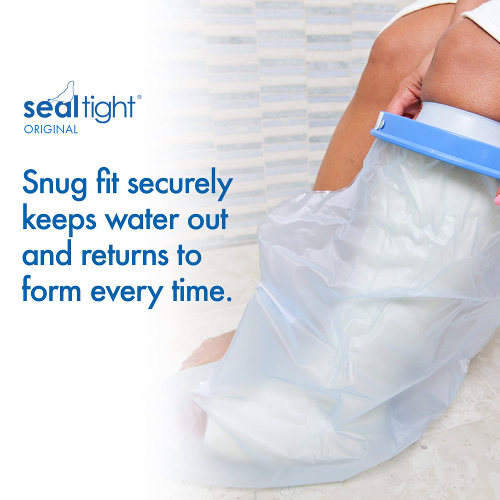 Seal Tight ORIGINAL Cast and Bandage Protector, Best Watertight Protection, Adult Short Leg Wide