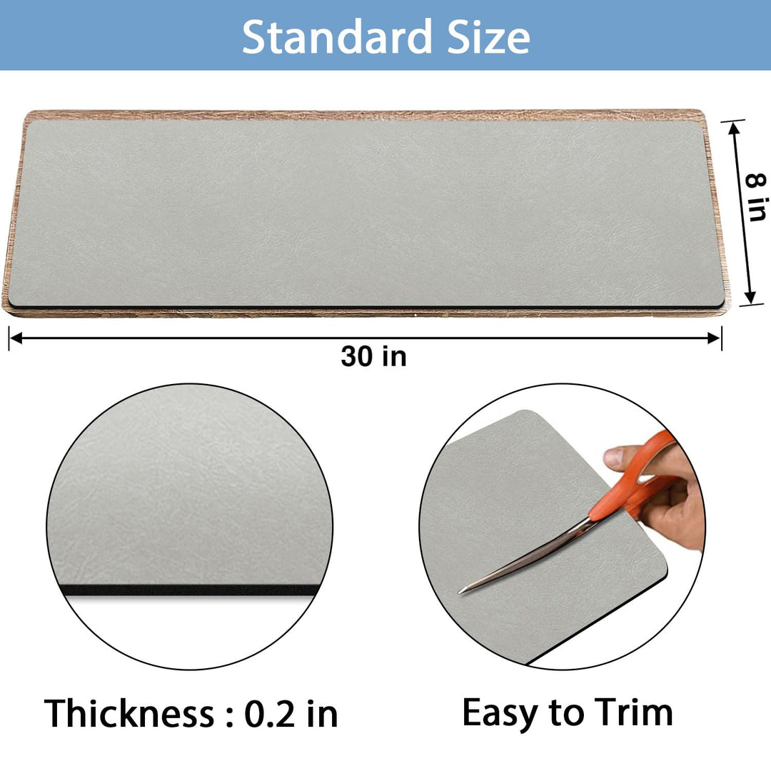 Rubber Stair Treads Pads Non-Slip, 15Pcs Step Mats Stairway Grips Strips Rug, Grey Reusable Staircase Step Carpet Treads Cover for Wooden Stairs