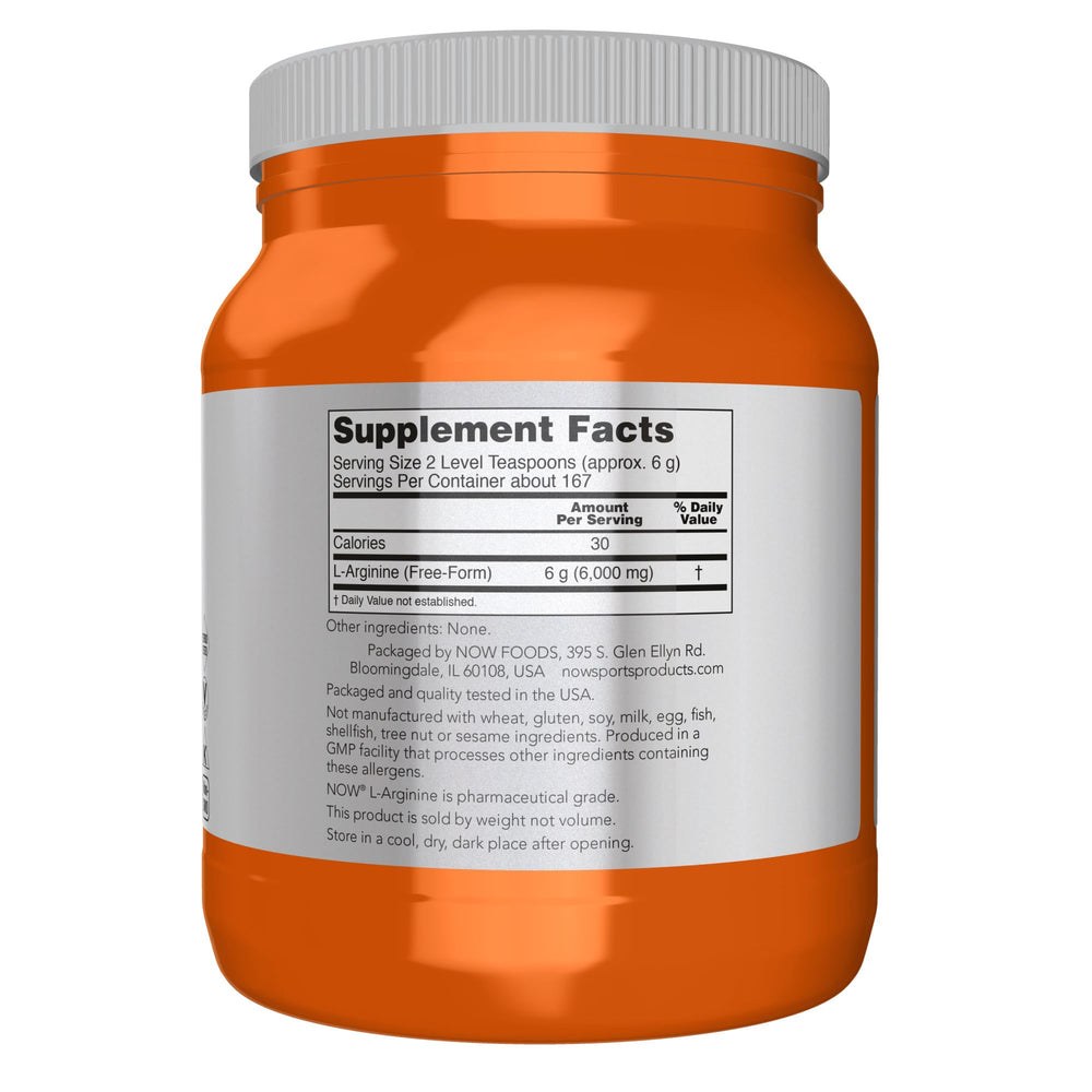 Sports Nutrition, L-Arginine Powder, Nitric Oxide Precursor, Amino Acids, 2.2-Pound