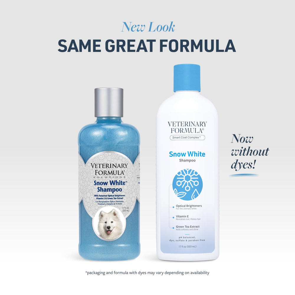 Smart Coat Complex Snow White Shampoo for Dogs and Cats, 17 Fl oz – Gently Remove Stains and Yellowing Without Bleach or Peroxide – Cleans, Deodorizes, and Brightens White Coats