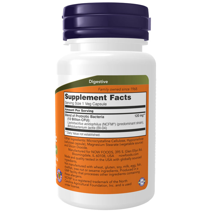NOW Foods Supplements, Respiratory Care Probiotic, with Clinically Tested NCFM® & BI-04, 60 Veg Capsules