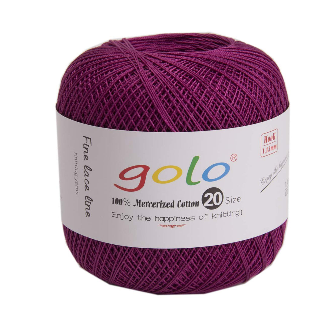 Crochet Thread Size 20 Yarn for Hand Knitting Pink Purple Yarn 191