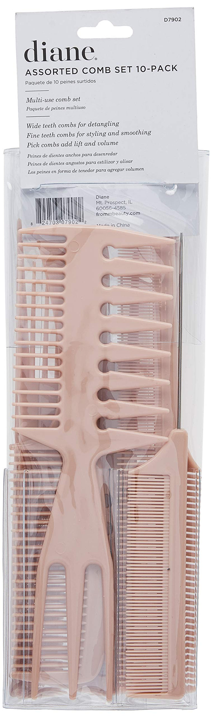 Bone : Diane D7902 Assorted Comb Kit