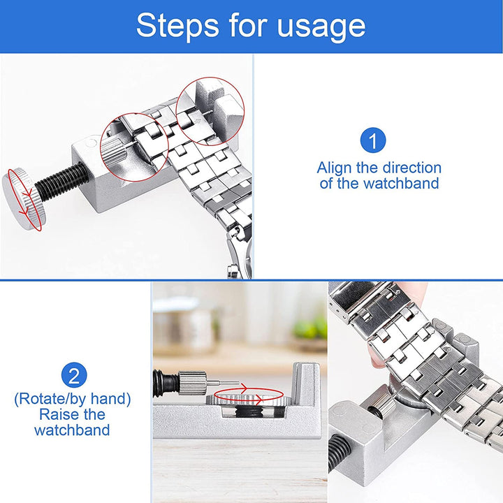 JOREST Watch Link Removal Tool Kit, Watch Band Tool for Watch Repair, Bracelet Adjustment, Replacement and Resizing, Watch Strap Link Remover, with 10 Spring Bars, 10 Pins, User Manual