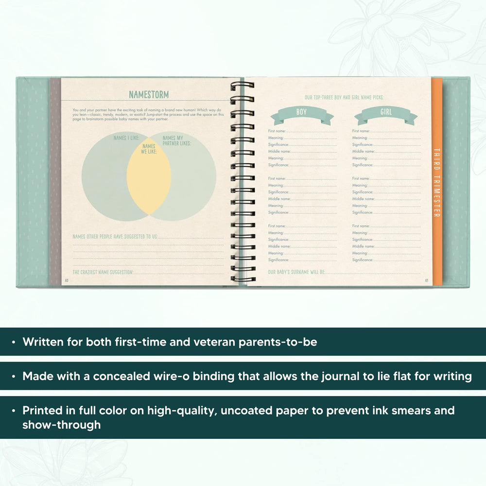 Guided Pregnancy Journal - Bump for Joy - 9 x 9 - Beautifully Illustrated Hardcover Journal with Storage Pockets Creates a Keepsake of Maternity Memories