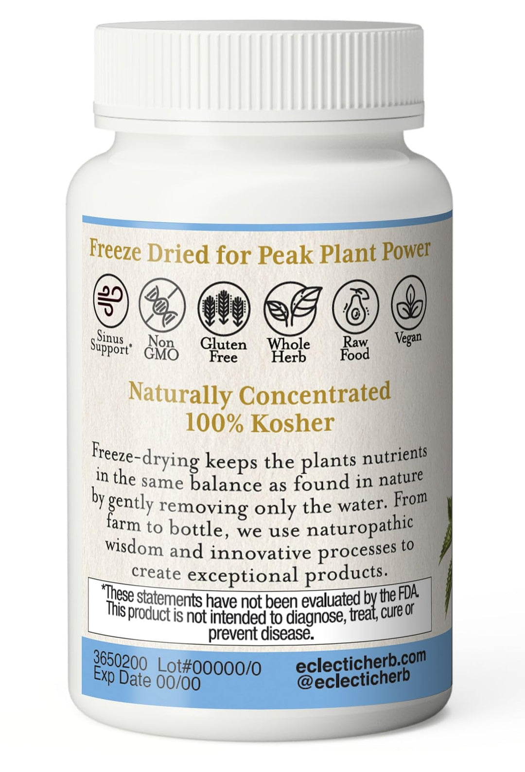 Eclectic Nettles Quercetin Freeze Dried Vegetables, Blu