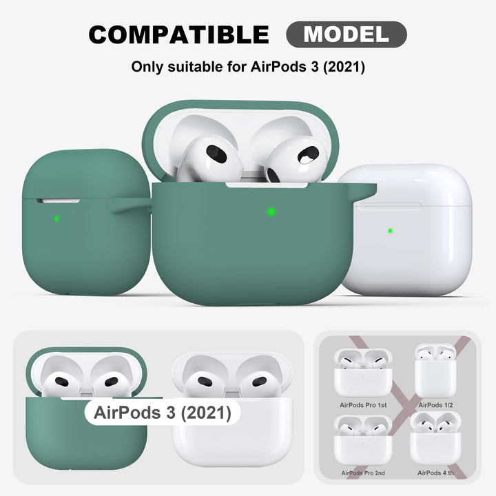 R-fun Compatible with AirPods 3 Case Cover, Silicone Pr