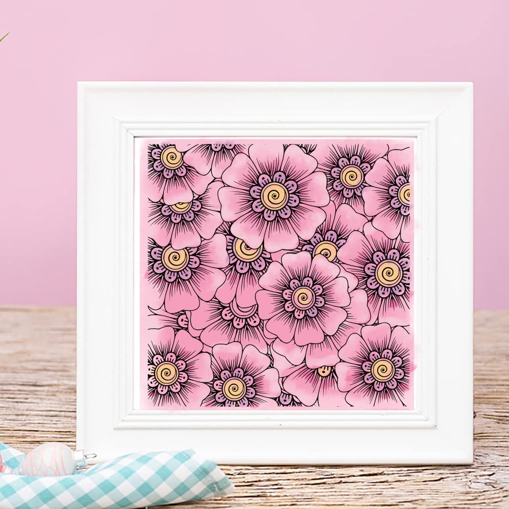 Bloom Flowers Background Clear Stamps for Card Making D