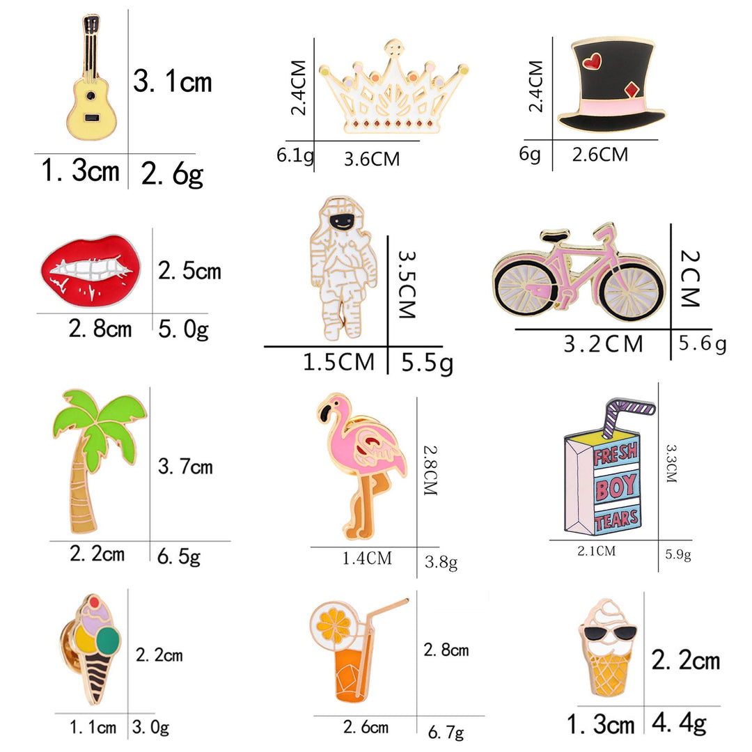 25 Pieces Cute Enamel Lapel Pin Set Cartoon Brooch Pin Badges Brooch Pins for Clothing Bags Jackets Accessories Supplies DIY Crafts