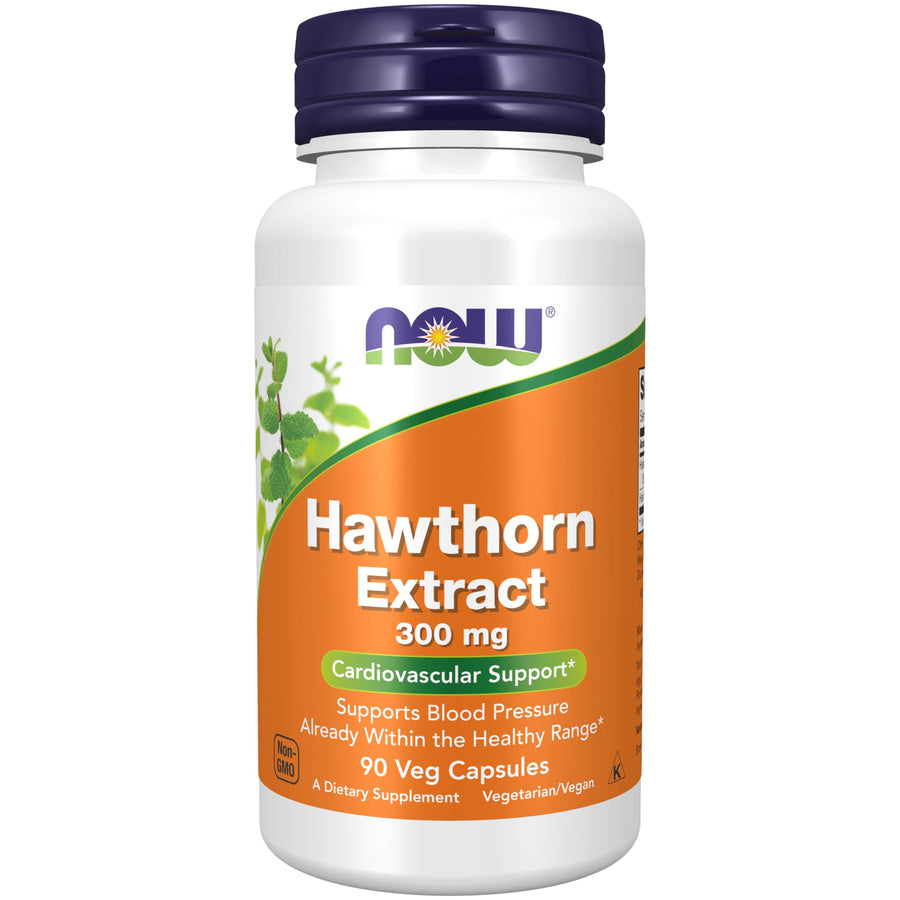 NOW Foods Supplements, Hawthorn Extract 300 mg, Cardiov