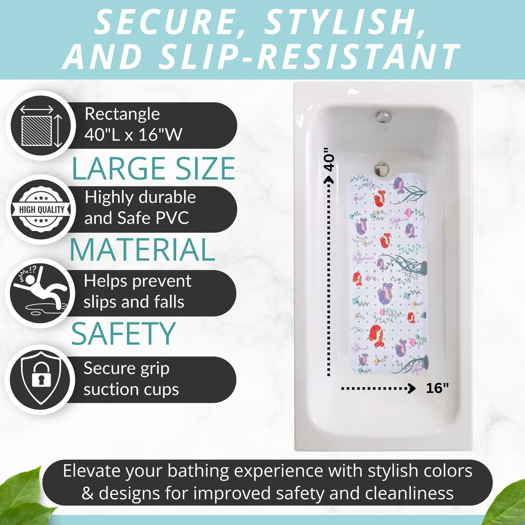Kids Non Slip Bath Mat - Baby Bath Mat Non Slip - Bath 