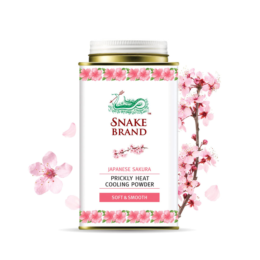 Snake Brand Prickly Heat Cooling Talcum Powder Japanese