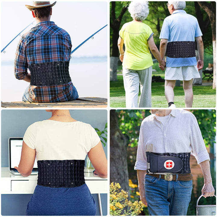 Decompression Back Belt, for Lower Back Pain Relief Lumbar Decompression Belt, Men and Women Lumbar Traction Device (29-49 inch Waists)