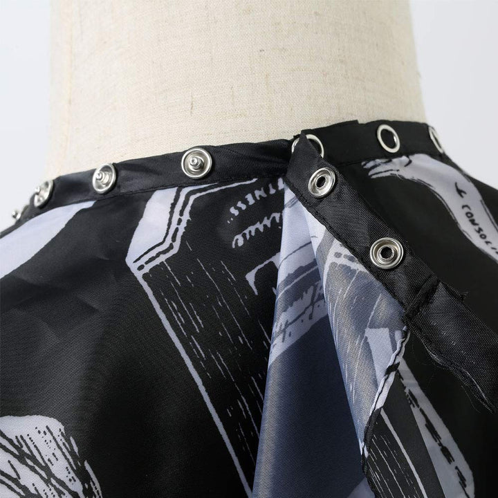 Professional Waterproof Hair Styling Cape Nylon Haircuting Salon Cape Gown Hair Salon with Snap Closure - 50 x 60 Black