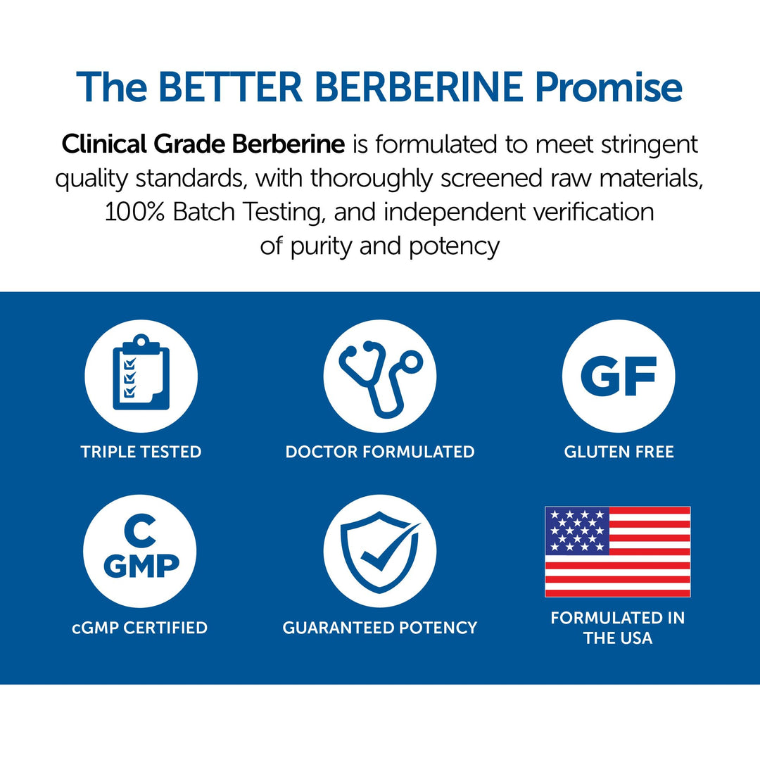 &#39;s Berberine Helps Support Healthy Blood Sugar, A1C and Cholesterol Levels, 90 capsules (30-day supply)