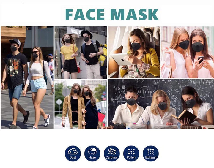 KN95 Face Mask 50 PCS, Breathable Comfortable Masks, Against PM2.5 Disposable Masks