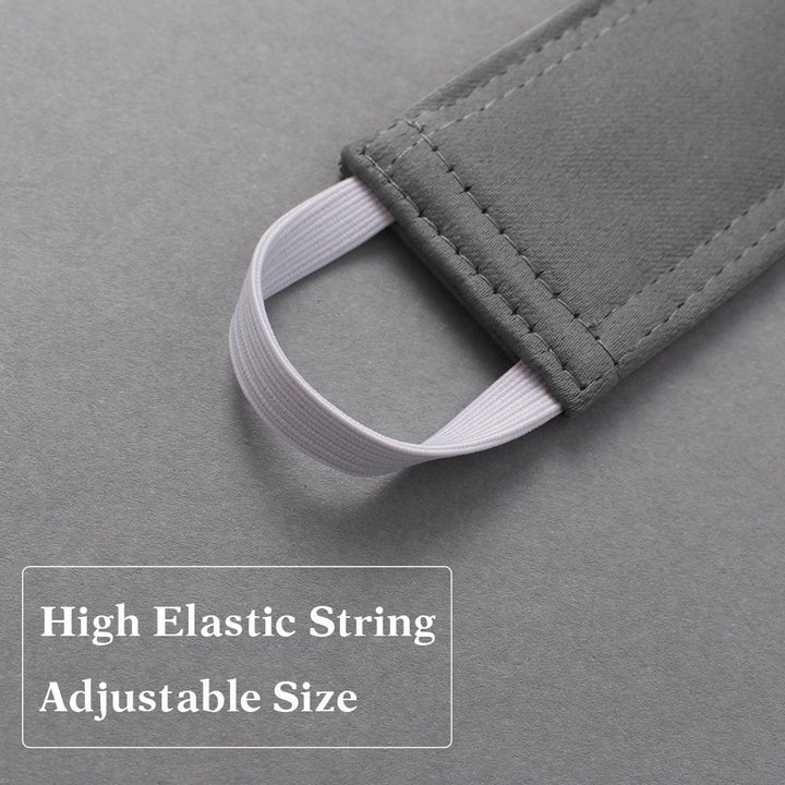 Nursery Door Cushion for Silence - Door Jammer Closer Latch Cover Solid with Strong Elastic Straps Door Covers for Universal Fits, Set of 3, 5.5x3.5 inches, Black