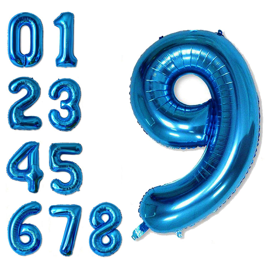 40 Inch Jumbo Blue Number 9 Balloon Giant Balloons Prom Balloons Helium Foil Mylar Huge Number Balloons for Birthday Party Decorations/Wedding/Anniversary