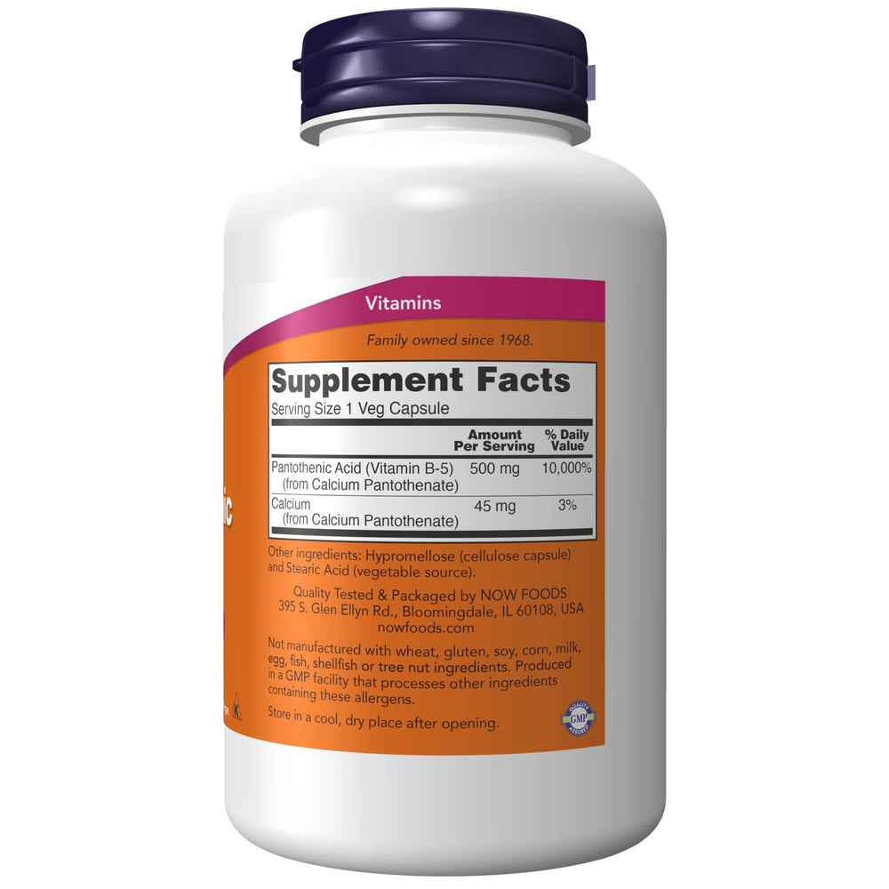 NOW Foods Supplements,Pantothenic Acid (Vitamin B-5) 50