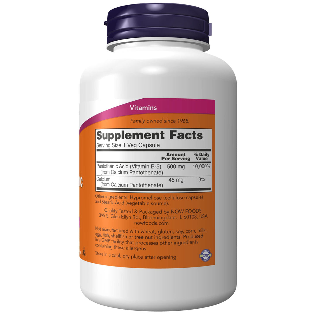 NOW Foods Supplements,Pantothenic Acid (Vitamin B-5) 50