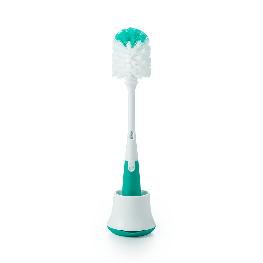 Tot Bottle Brush with Nipple Cleaner and Stand - Teal, 1 Count (Pack of 1)