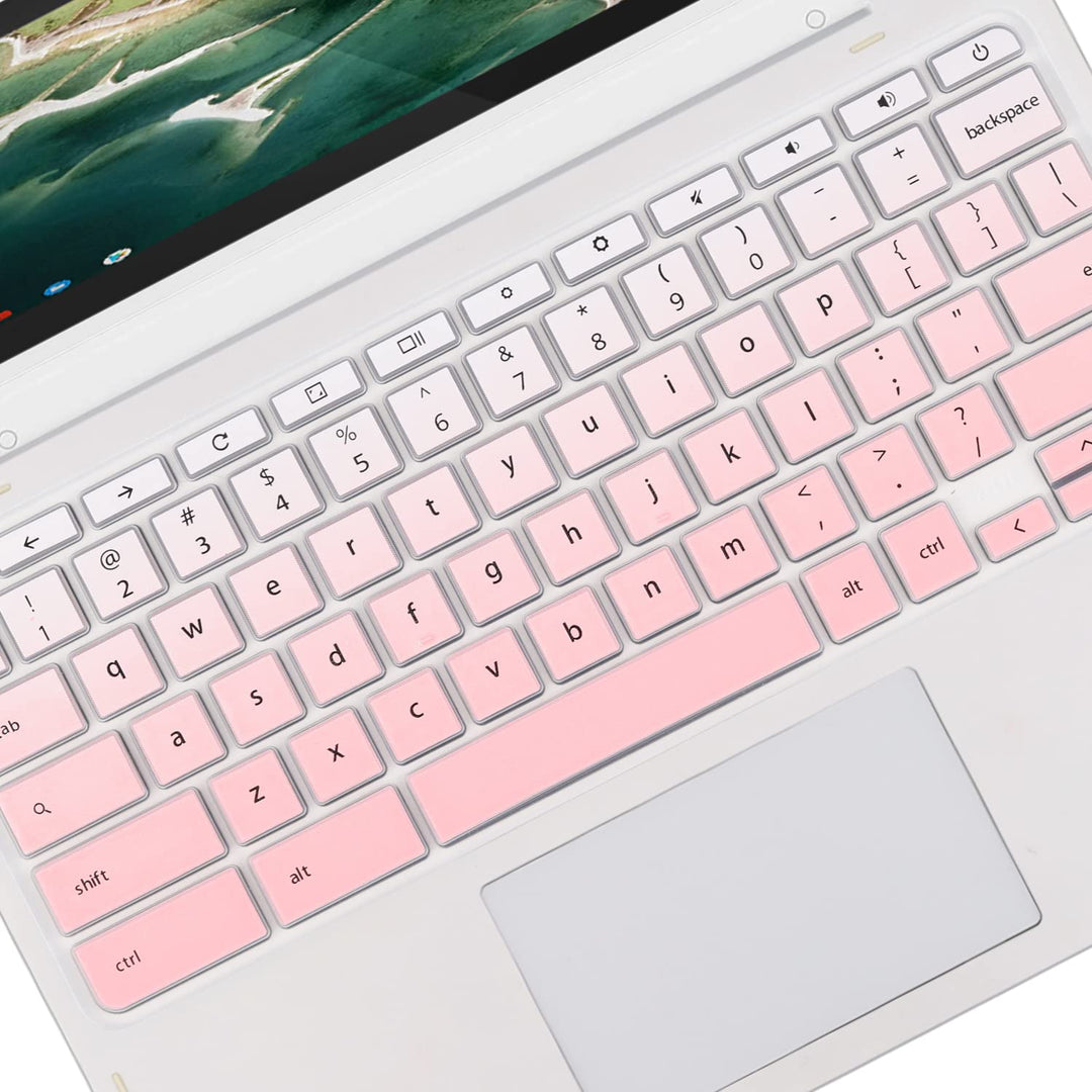 Keyboard Cover Skin for Lenovo Chromebook Flex 3 11 11.6 Laptop |Lenovo Chromebook C330 11.6 |Lenovo Flex 11 Chromebook 11.6 |Lenovo Chromebook N20 N21 N22 N23 100e 300e 500e 11.6, Gradual Pink