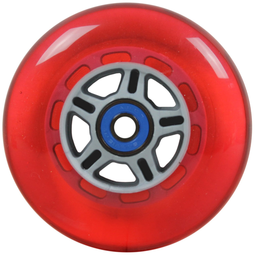 2 Scooter Wheels with ABEC 7 Bearings for Razor Scooter 100mm (red)