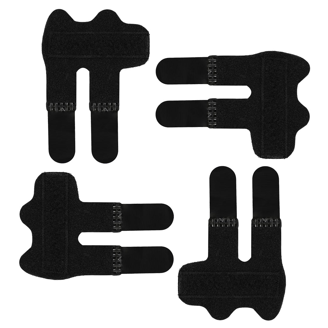LUTER 4pcs Finger Splints Finger Straightener Support Finger Stabilizer Brace for Protecting Broken, Strained, Sprained, Swollen Fingers (Black)