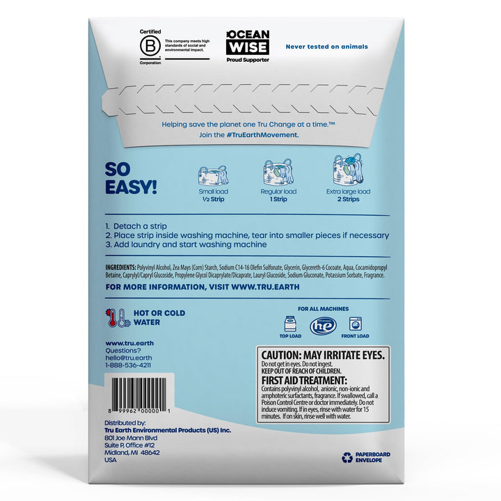 Tru Earth Compact Dry Laundry Detergent Sheets (Made in