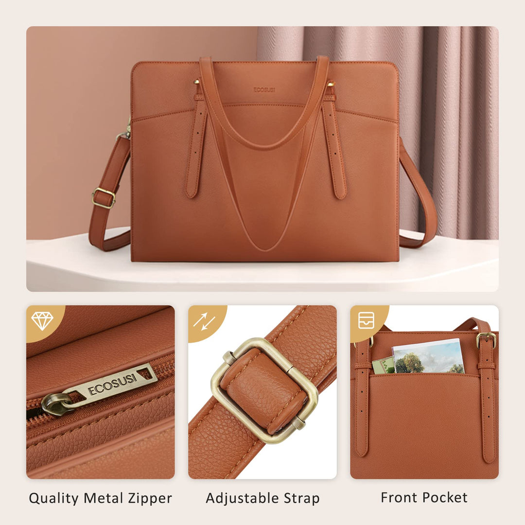 Laptop Bag for Women 15.6 Inch Computer Tote Bag Work Bag Briefcase Handbag Shoulder Bag for Office, Business, Travel