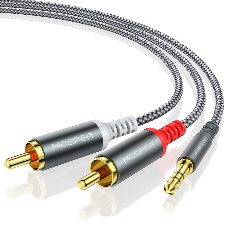 MCSPER RCA to 3.5mm AUX Cable, (6.6 Feet) 3.5 mm 1/8 to