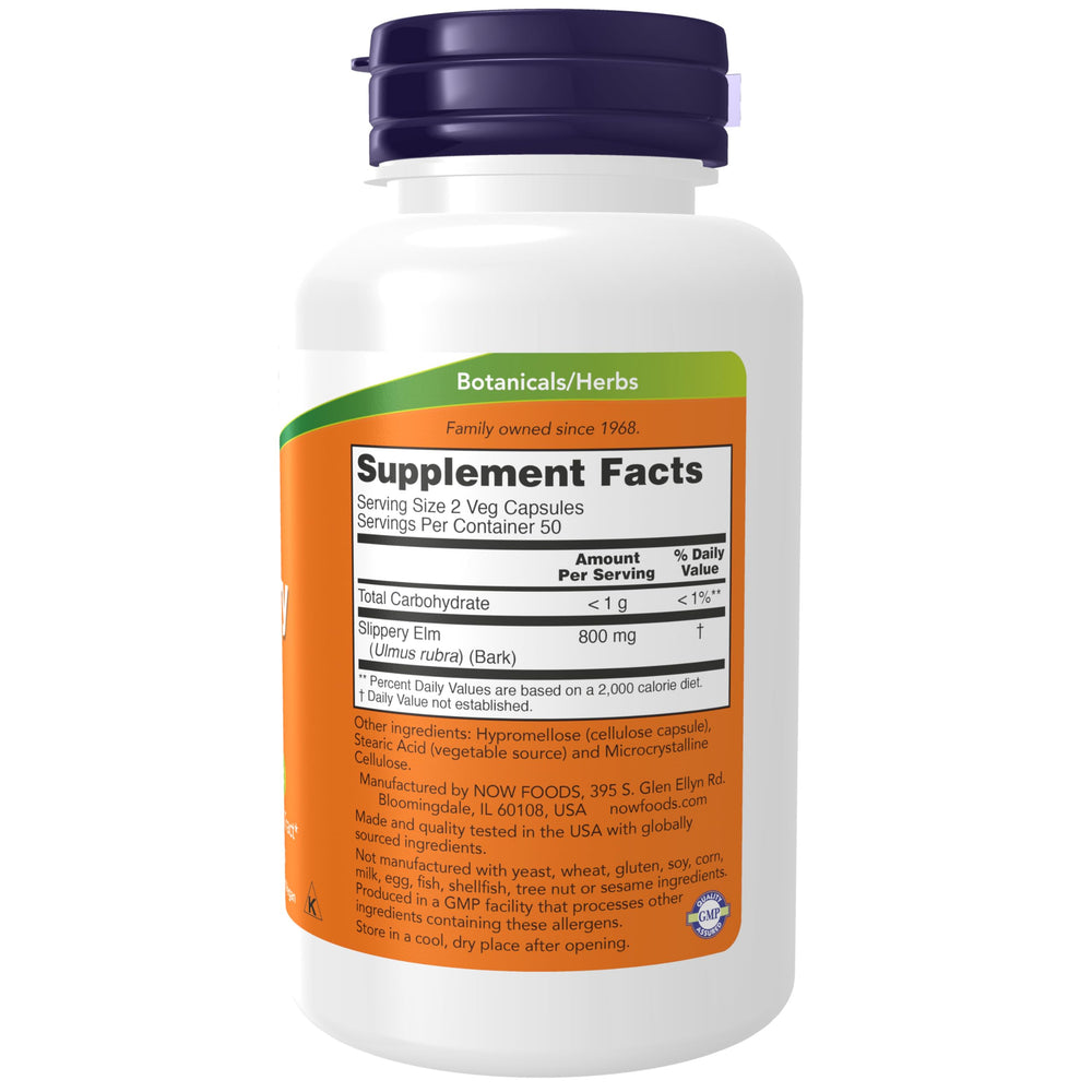 NOW Supplements, Slippery Elm (Ulmus rubra) 400 mg, Her
