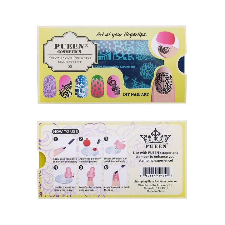 Nail Art Stamping Plate - Fairytale Lover 02 - 125x65mm Unique Nailart Polish Stamping Manicure Image Plates Accessories Kit BH000662