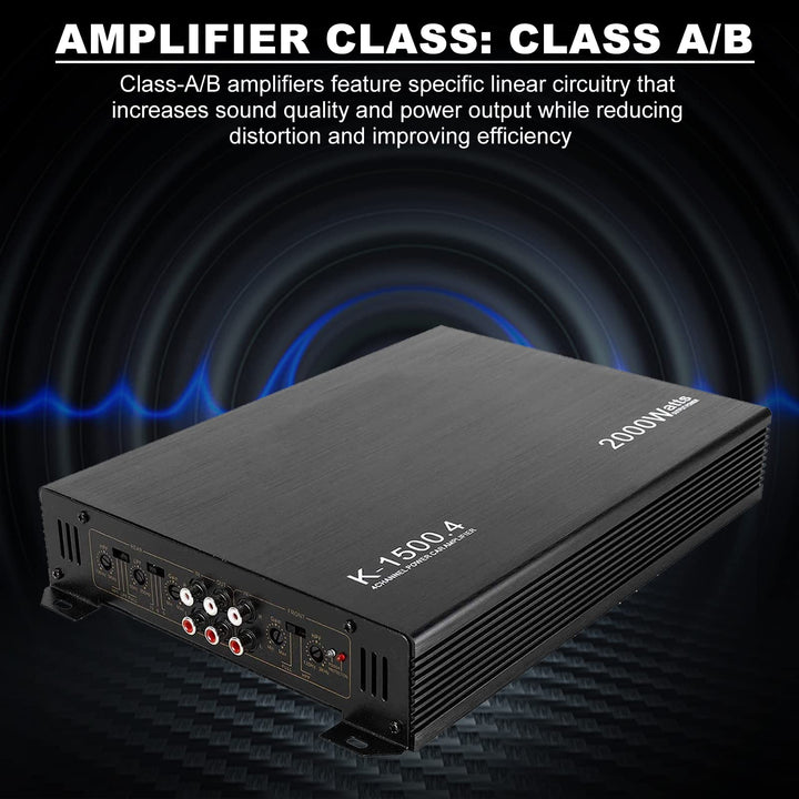 YaeCCC 2000W 4 Channel Amplifier Car Audio Car Amplifie