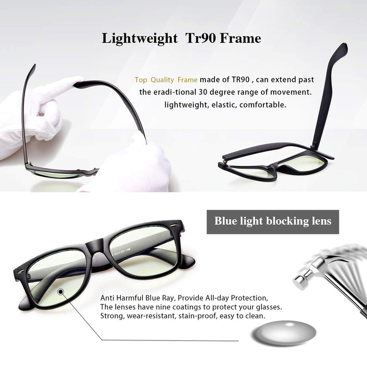 GYsnail Blue Light Blocking Glasses for Men, Eye Strain