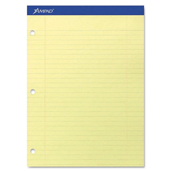 Evidence Dual Ruled Pad, Legal Ruling, Size 8.5 x 11.75 Inches, Canary Paper, 100 Sheets Per Pad (20-243)