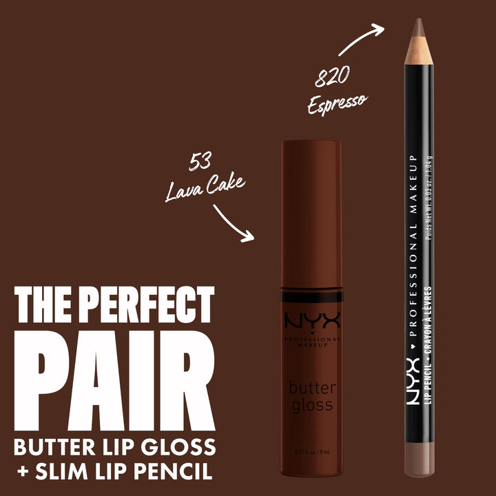 Butter Gloss Brown Sugar, Non-Sticky Lip Gloss - Lava Cake (Rich Brown)