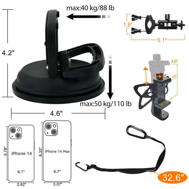 Camera Suction Mount – Heavy Duty Suction Cup Phone &am