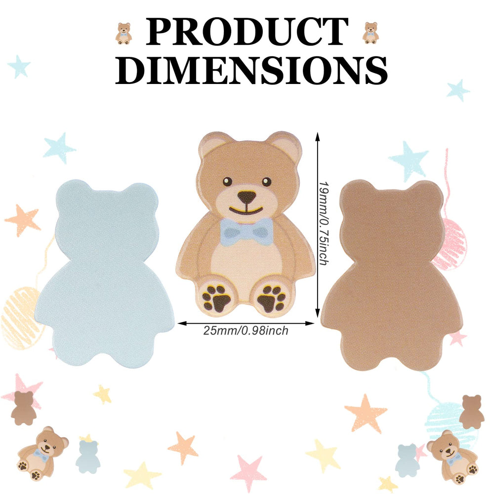 500 Pieces Bear Shaped Confetti Baby Shower Cream Brown