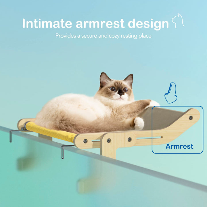 Cat Window Perch Cat Window Hammock Seat for Indoor Cats Sturdy Adjustable Steady Cat Bed Providing All-Around Sunbath Space Saving Washable Holds Up to 40 lbs