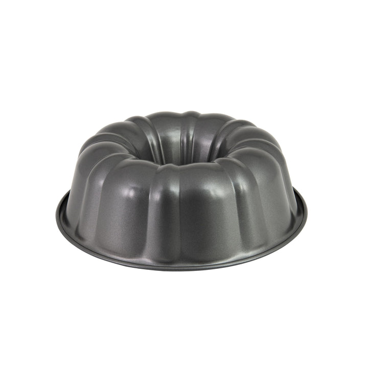 Nonstick Fluted Cake Pan, Perfect for Bundt cakes, monkey breads, casseroles, lasagnas, and more! 10-Inch, Gray