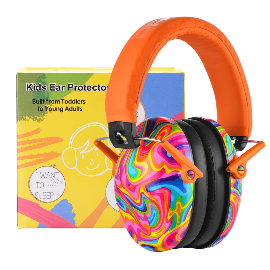 032 Kids Ear Protection - Noise Cancelling Headphones Ear Muffs for Autism, Toddlers, Children - Orange