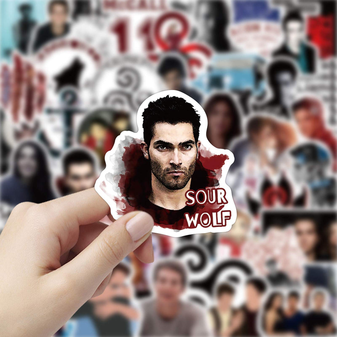 50Pcs US TV Series Teen Wolf Stickers for Water Bottle 