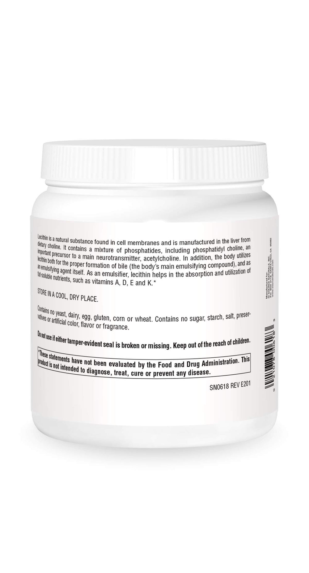 Lecithin 1200 mg, A Natural Emulsifier - 500 Softgels